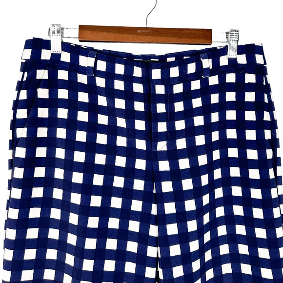 Banana Republic Windowpane Plaid Crop Pants Size 6 - Picture 2 of 6